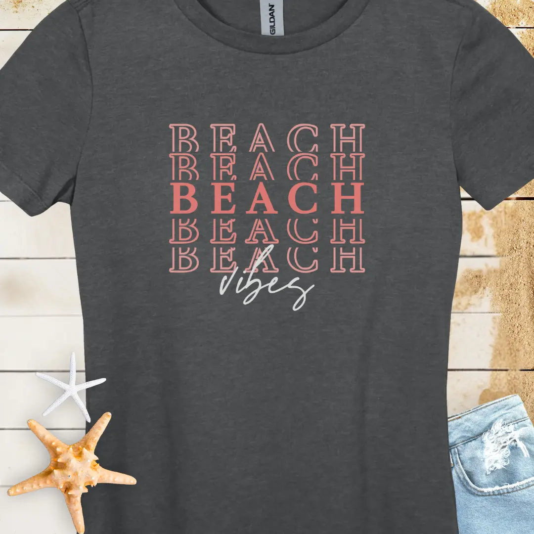 Beach Vibes Women's T-shirt Women's T-Shirt Dark-Heather-2XL Everythings Beachy