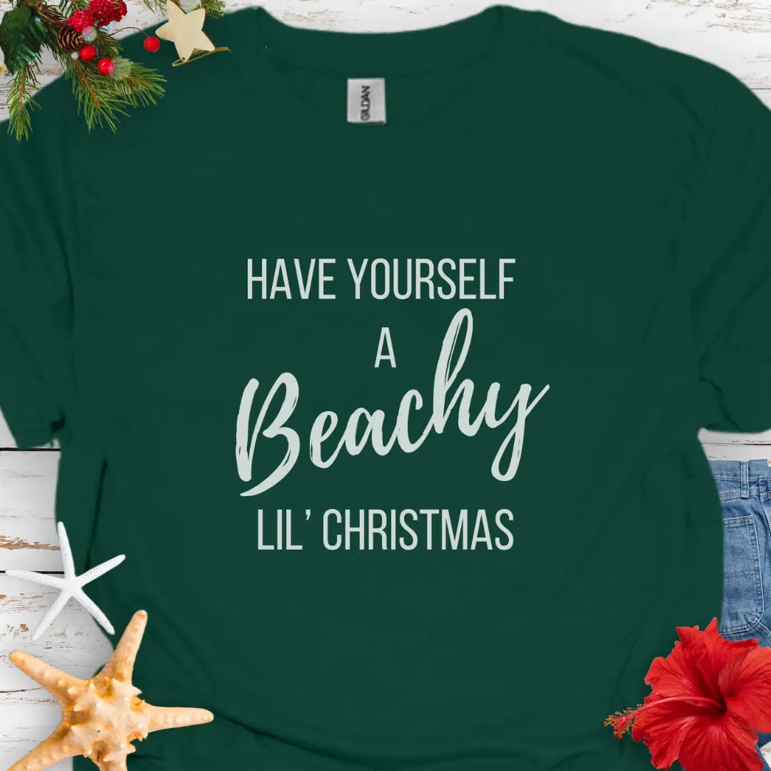 Beachy lil Christmas T-Shirt T-Shirt Everythings Beachy