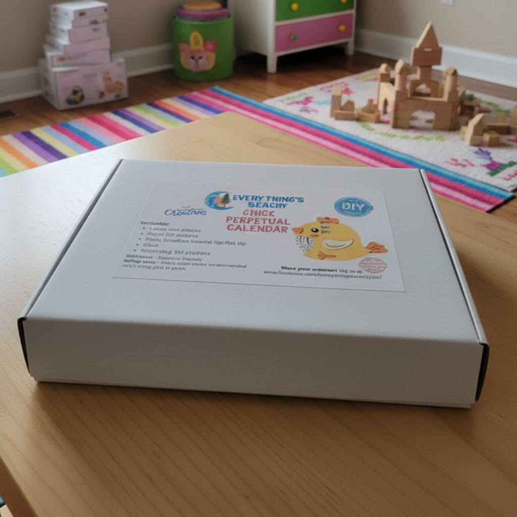 DIY Chick Perpetual Calendar assemble and paint kit.