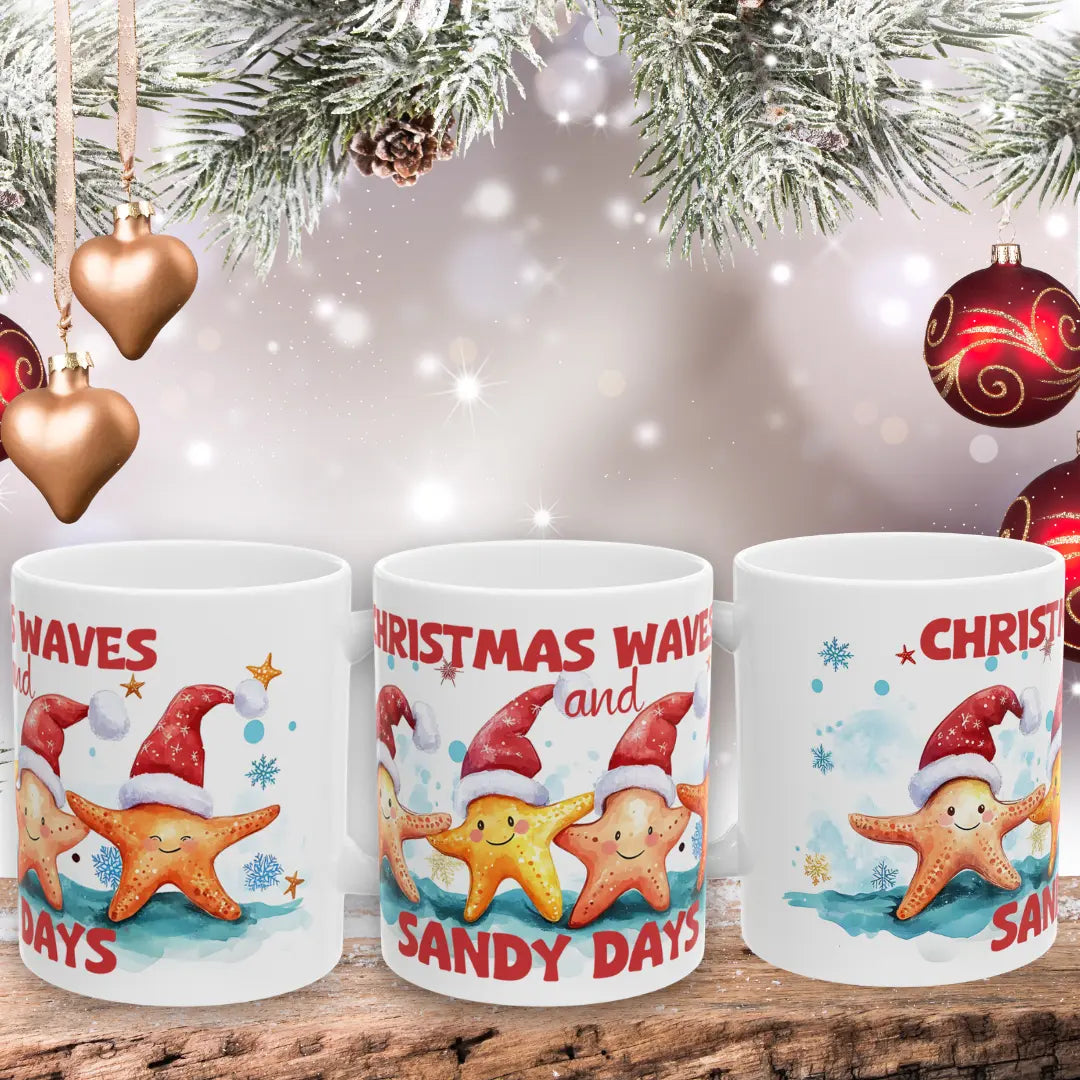 Sandy Days Christmas Mug Mug Everythings Beachy