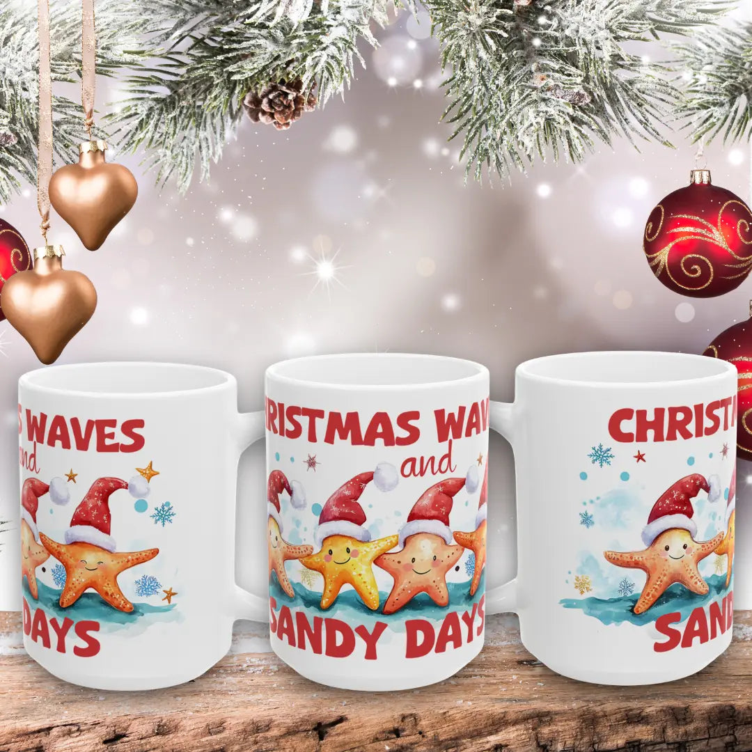 Sandy Days Christmas Mug Mug Everythings Beachy