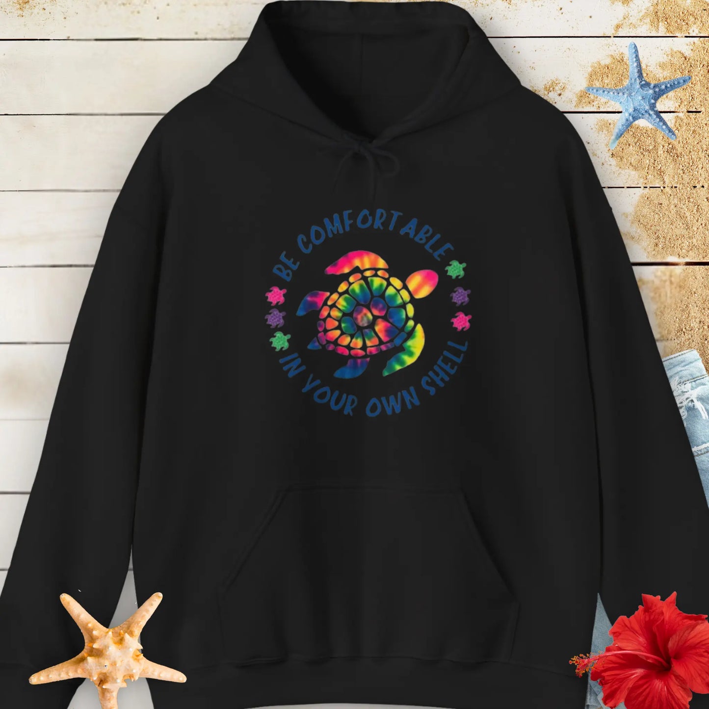 Comfy in Your Shell Hoodie Hoodie Black-5XL Everythings Beachy