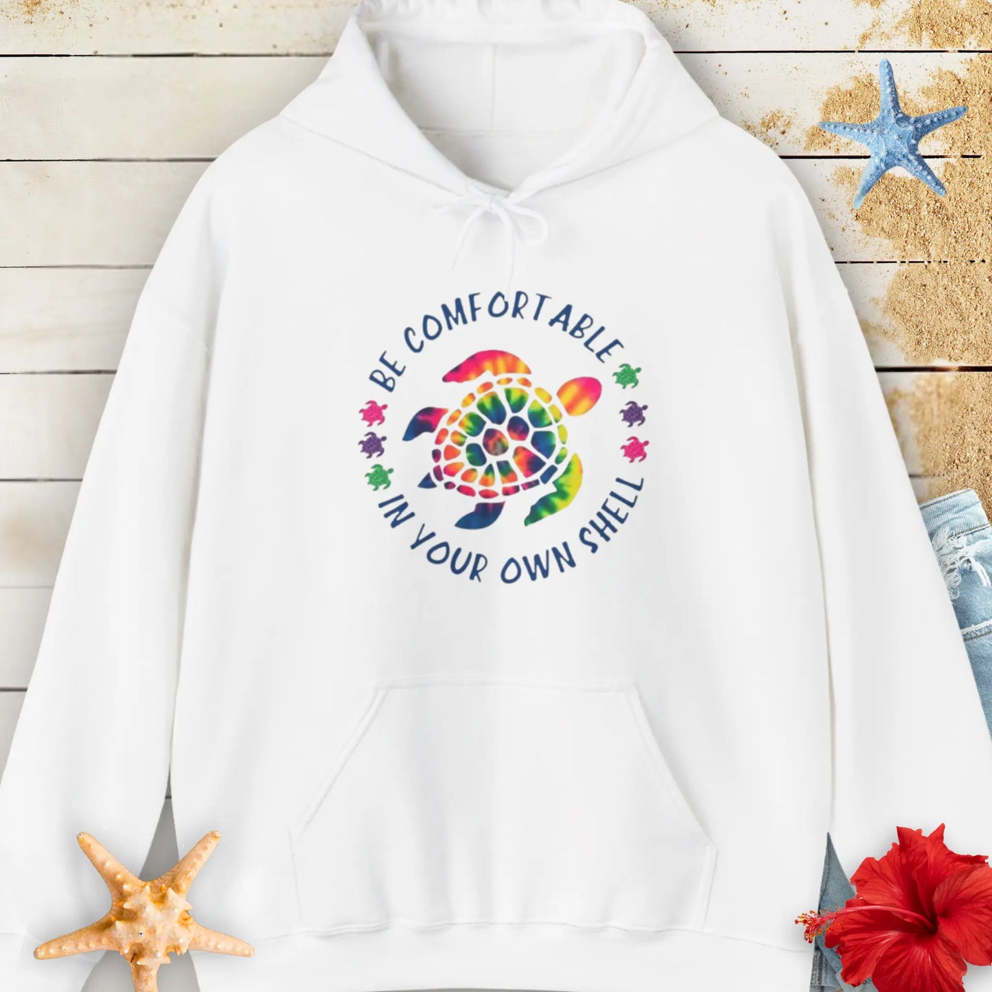 Comfy in Your Shell Hoodie Hoodie White-5XL Everythings Beachy