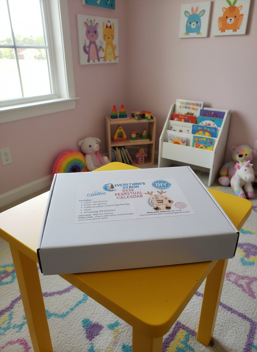 Deer Perpetual Calendar DIY Wood Craft Kit