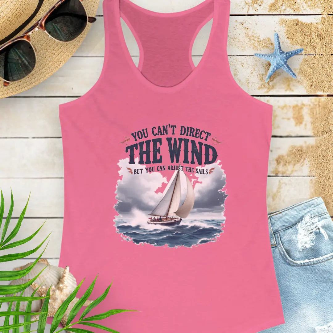 Direct the Wind Tank Top Tank Top 2XL-Solid-Hot-Pink Everythings Beachy