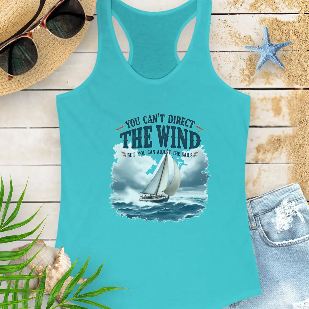 Direct the Wind Tank Top Tank Top 2XL-Solid-Tahiti-Blue Everythings Beachy