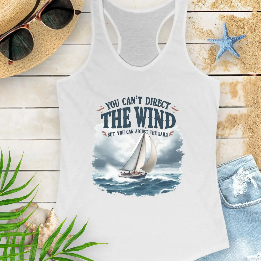 Direct the Wind Tank Top Tank Top 2XL-Solid-White Everythings Beachy