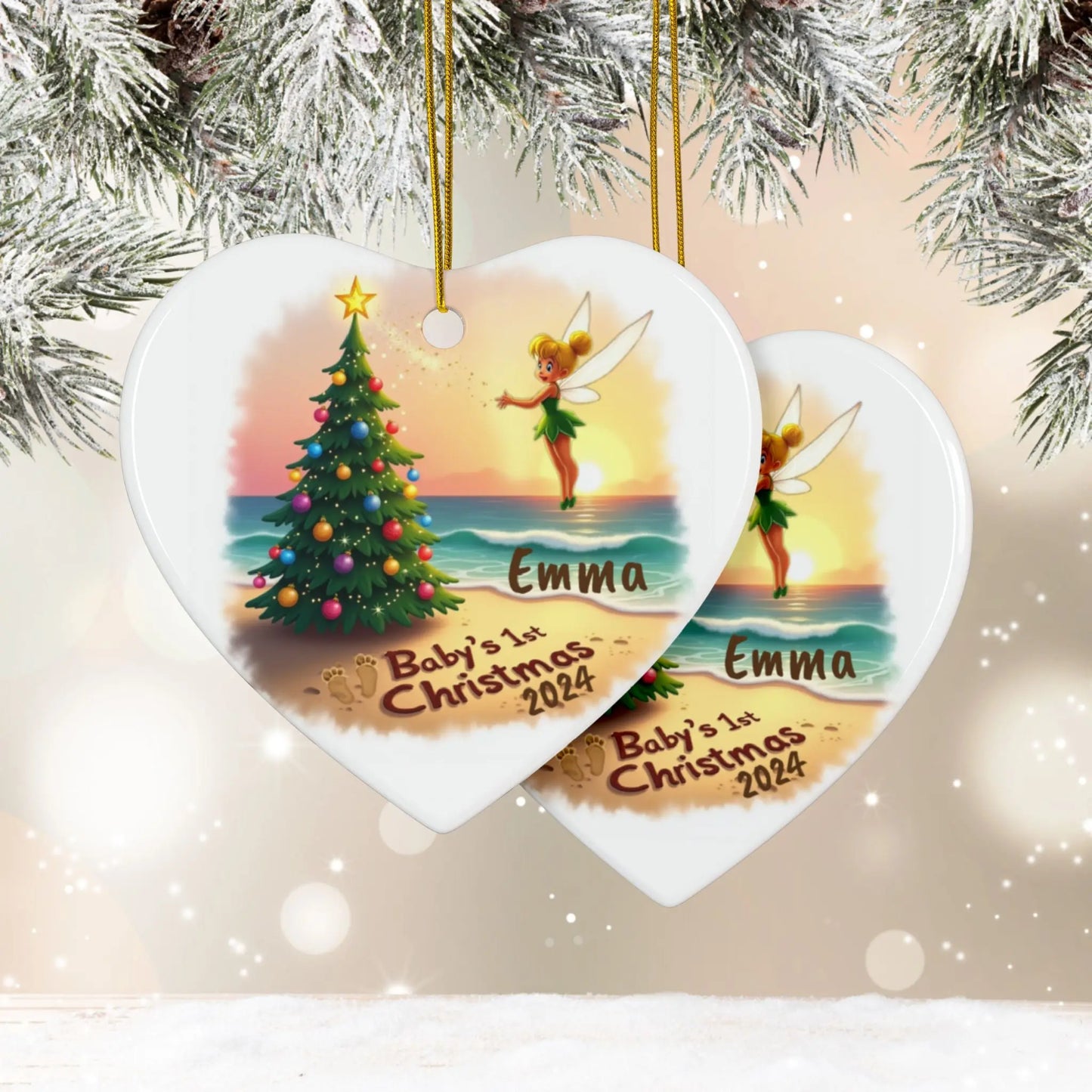 Fairy Baby's 1st Christmas Ornament Ornaments Heart-10-pcs Everythings Beachy