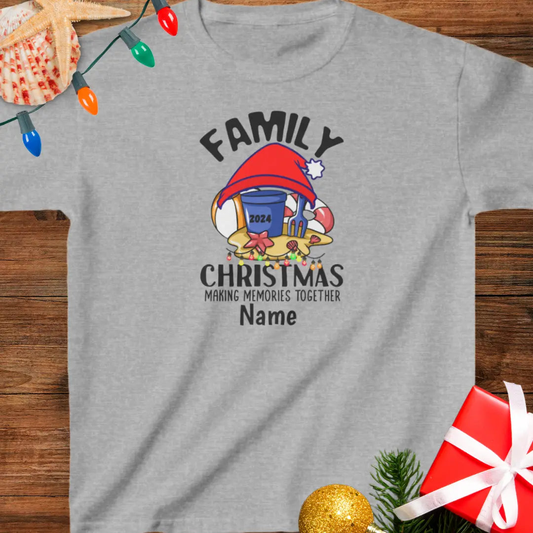 Family Christmas Memories Child's T-shirt | Personalize Kids clothes XL-Sport-Grey Everythings Beachy