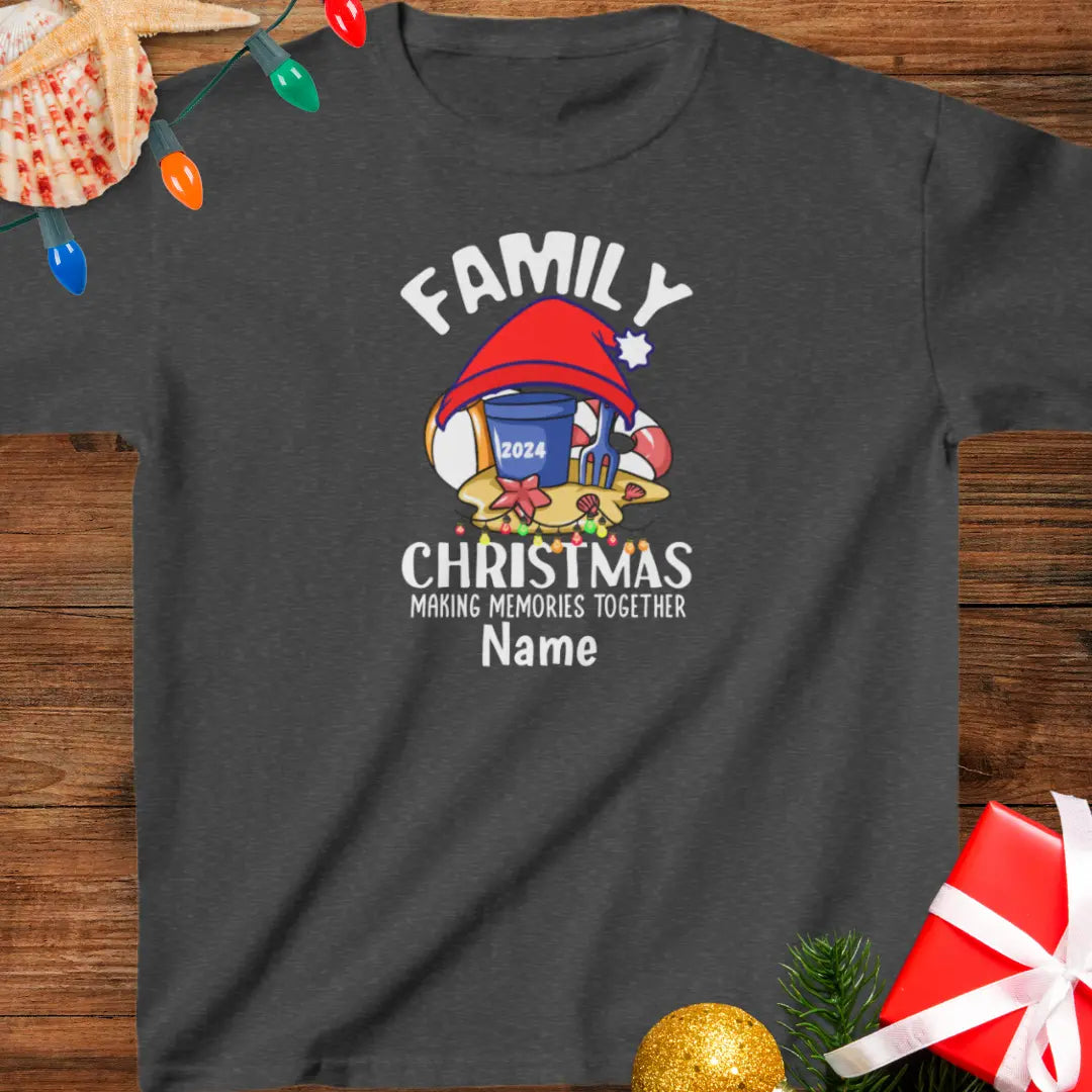 Family Christmas Memories Child's T-shirt | Personalize Kids clothes XL-Dark-Heather Everythings Beachy