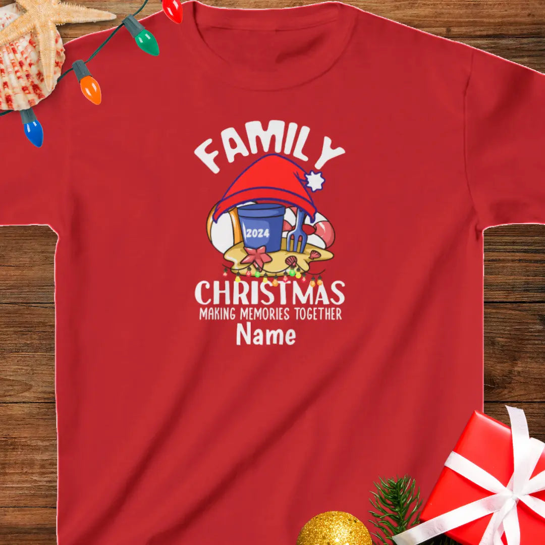 Family Christmas Memories Child's T-shirt | Personalize Kids clothes XL-Red Everythings Beachy