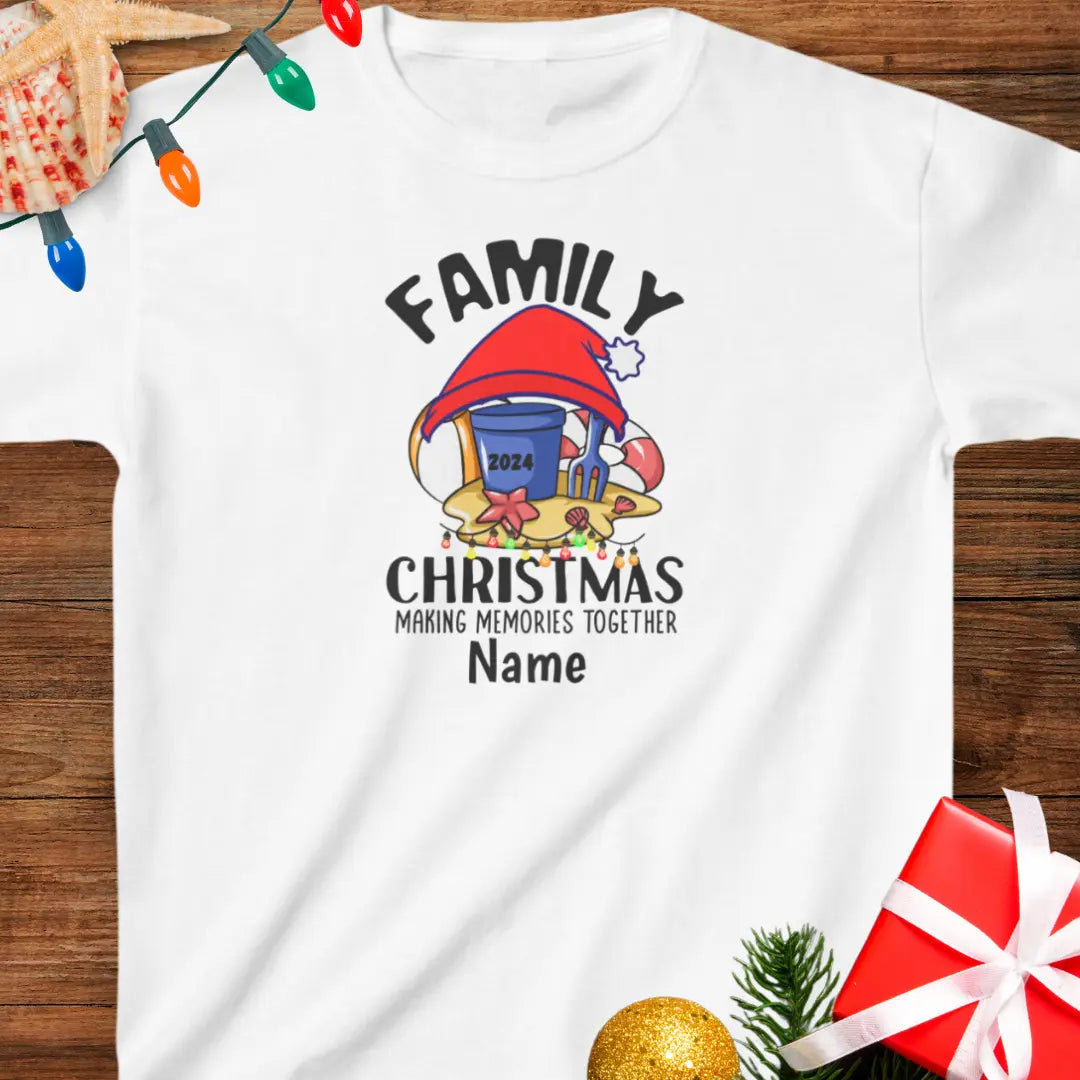 Family Christmas Memories Child's T-shirt | Personalize Kids clothes XL-White Everythings Beachy