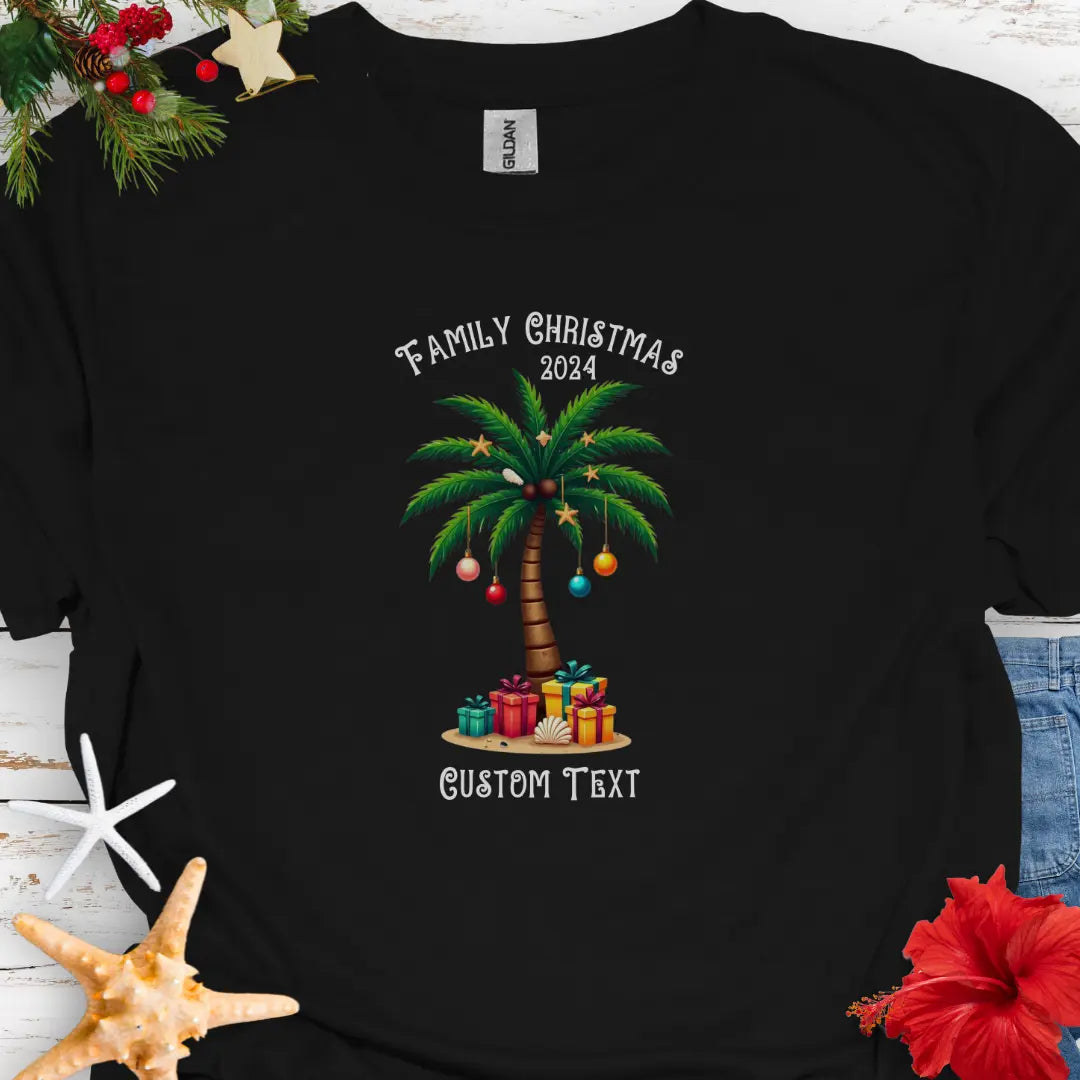 Family Christmas T-Shirt | Personalized T-Shirt Black-5XL Everythings Beachy