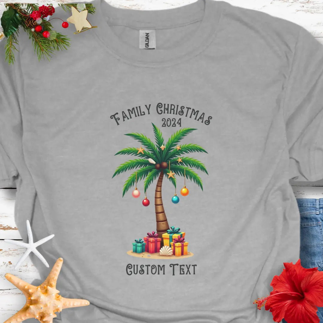 Family Christmas T-Shirt | Personalized T-Shirt Sport-Grey-5XL Everythings Beachy