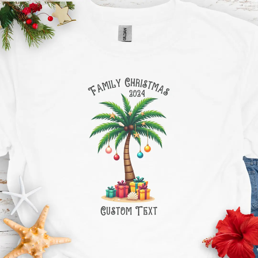 Family Christmas T-Shirt | Personalized T-Shirt White-5XL Everythings Beachy