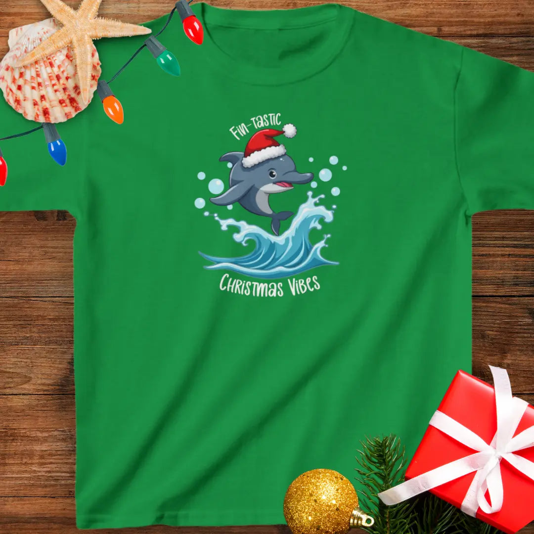 Fin-tastic Christmas Child's T-shirt Kids clothes XL-Irish-Green Everythings Beachy