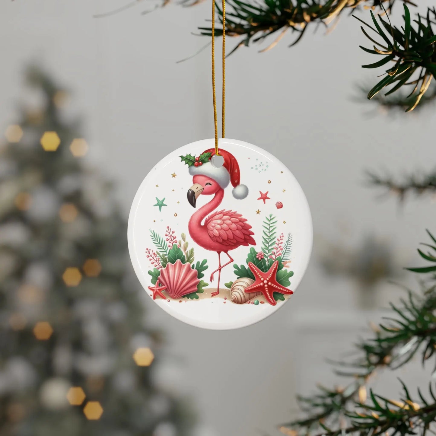 Flamingo Christmas OrnamentĀ Ornaments Everythings Beachy
