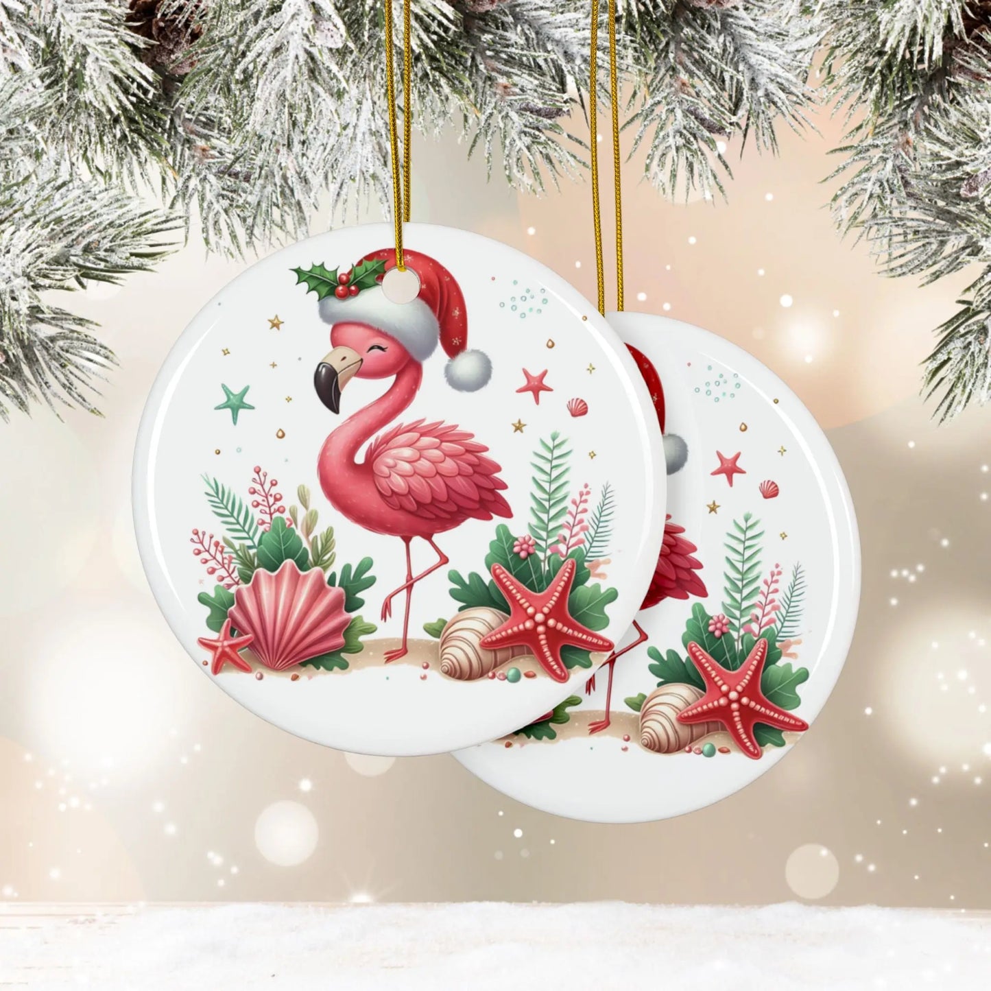 Flamingo Christmas OrnamentĀ Ornaments Everythings Beachy