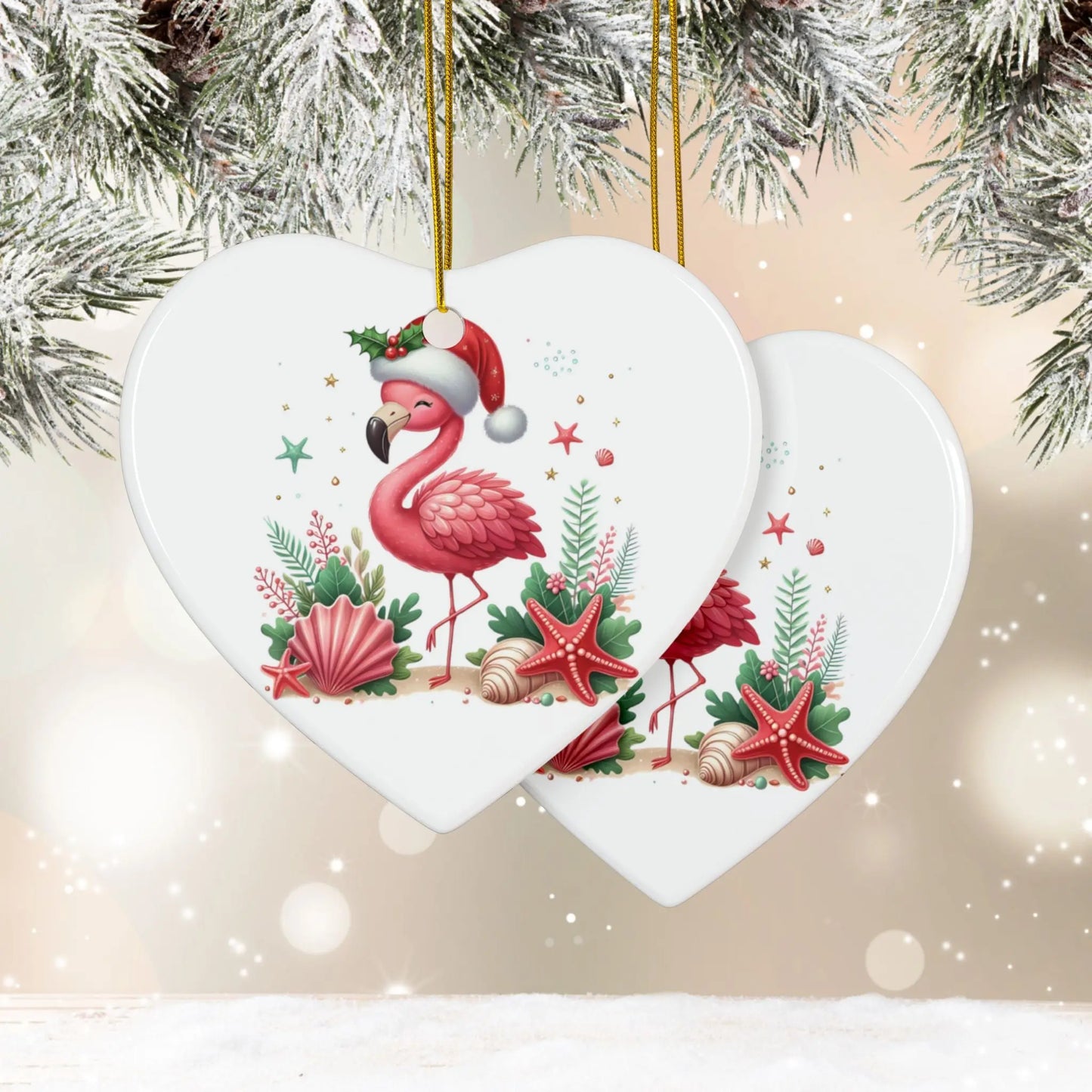 Flamingo Christmas OrnamentĀ Ornaments Everythings Beachy