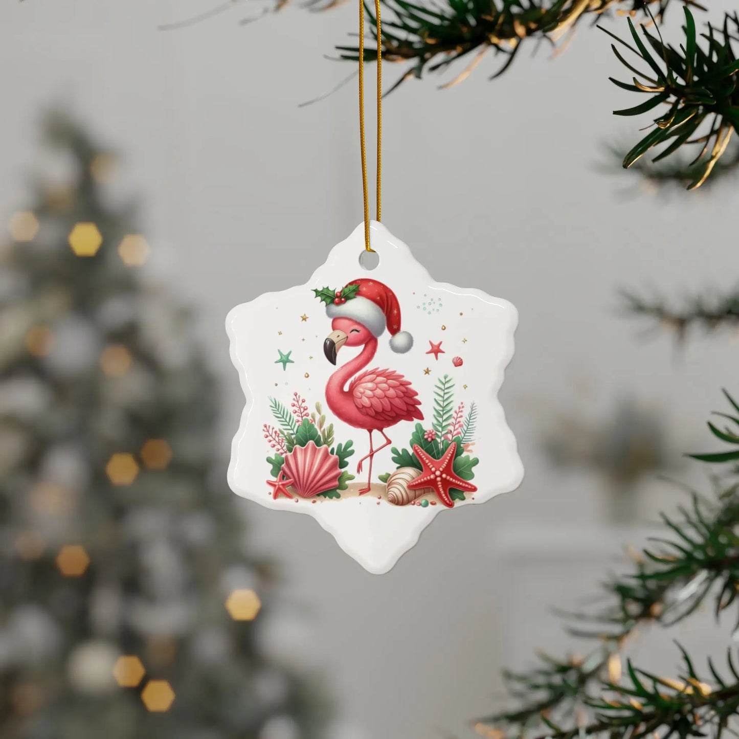 Flamingo Christmas OrnamentĀ Ornaments Everythings Beachy