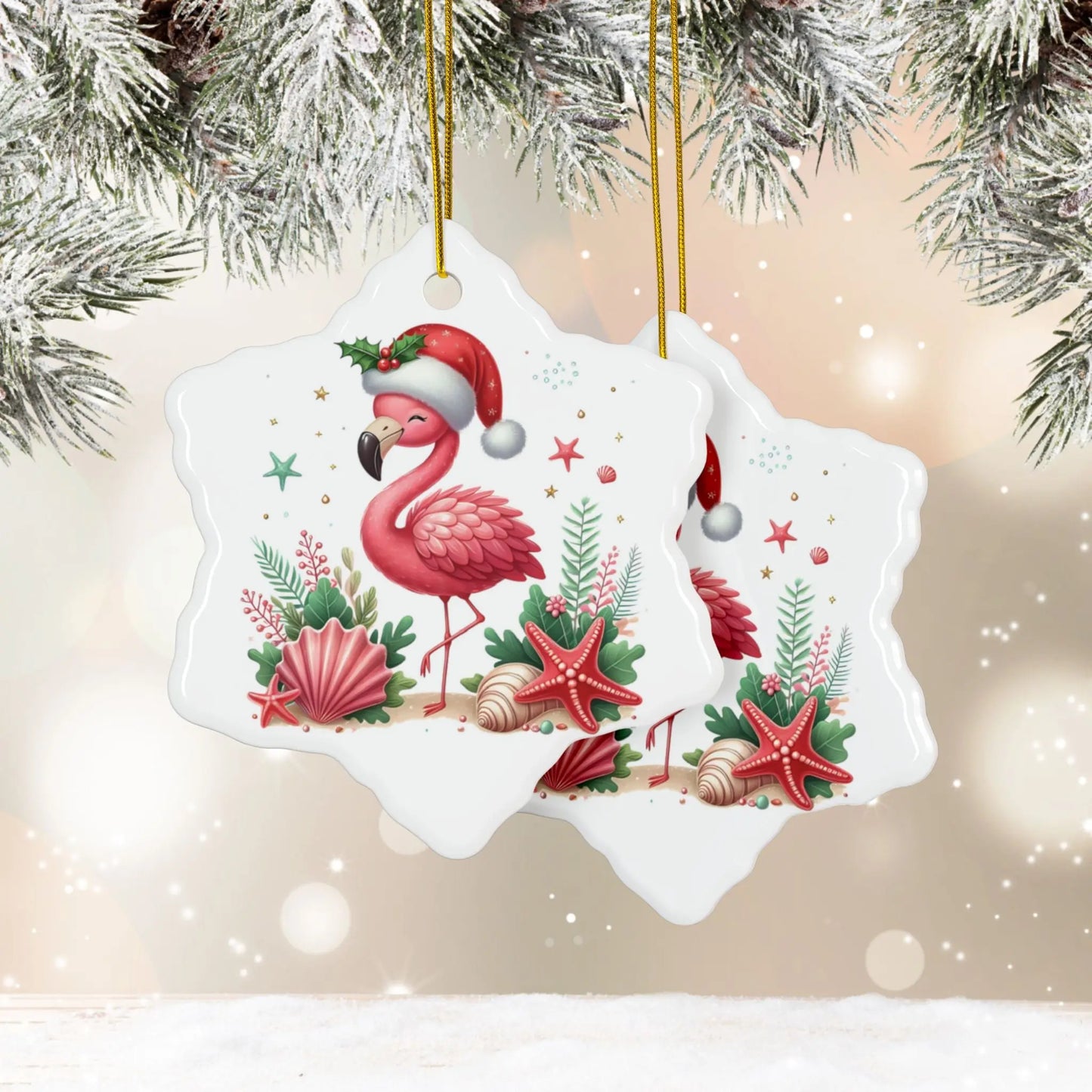Flamingo Christmas OrnamentĀ Ornaments Everythings Beachy