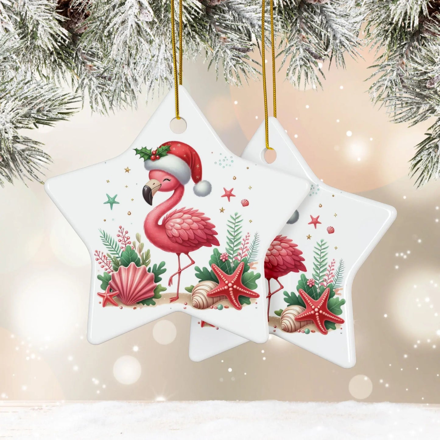 Flamingo Christmas OrnamentĀ Ornaments Everythings Beachy
