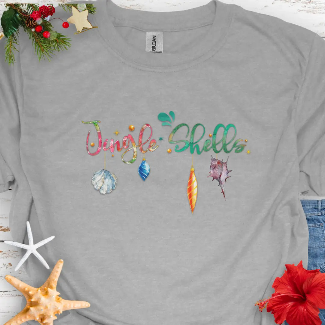 Jingle Shells T-Shirt T-Shirt Sport-Grey-5XL Everythings Beachy