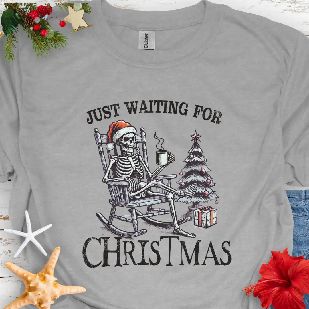 Christmas Skeleton T-shirt T-Shirt Sport-Grey-5XL Everythings Beachy