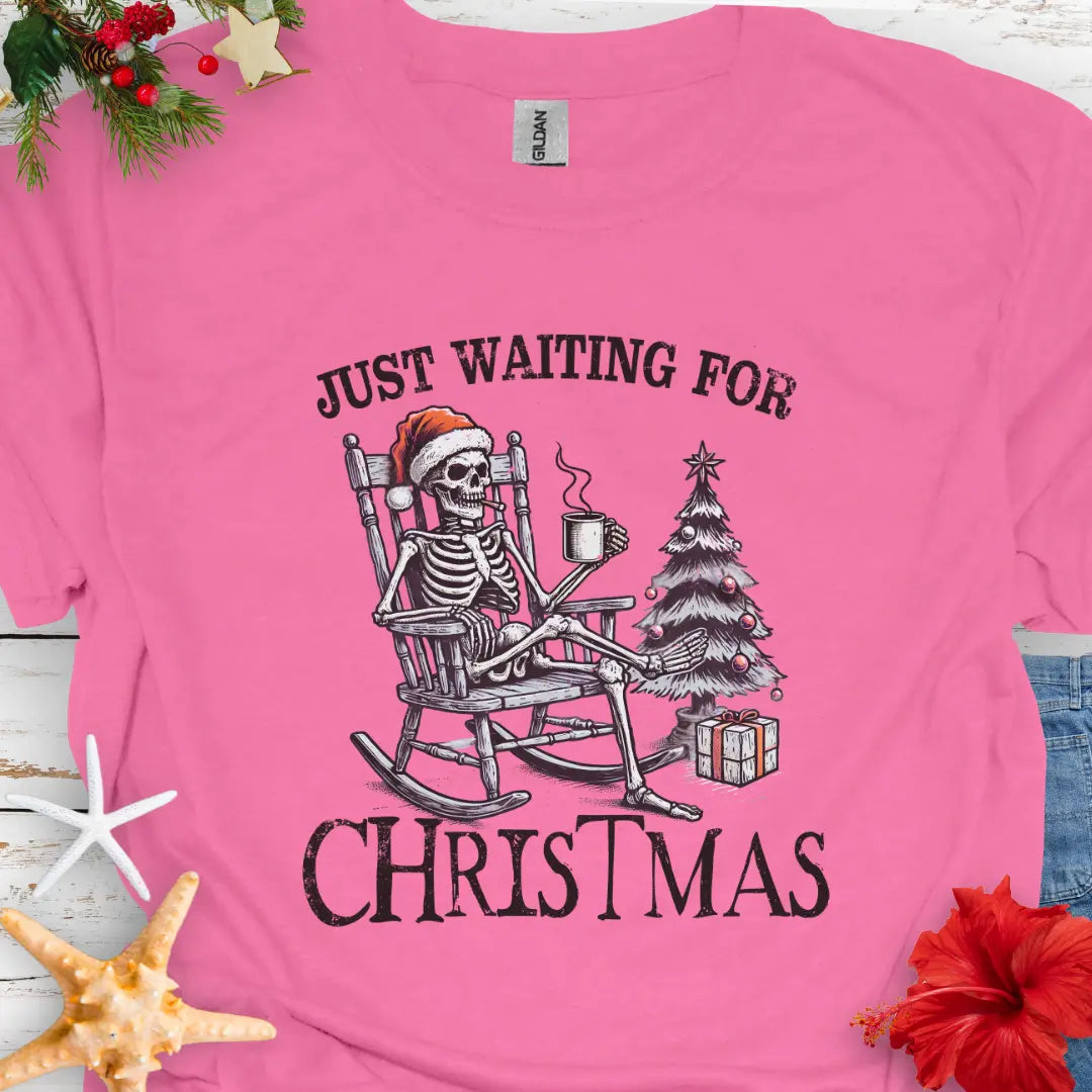 Christmas Skeleton T-shirt T-Shirt Azalea-3XL Everythings Beachy
