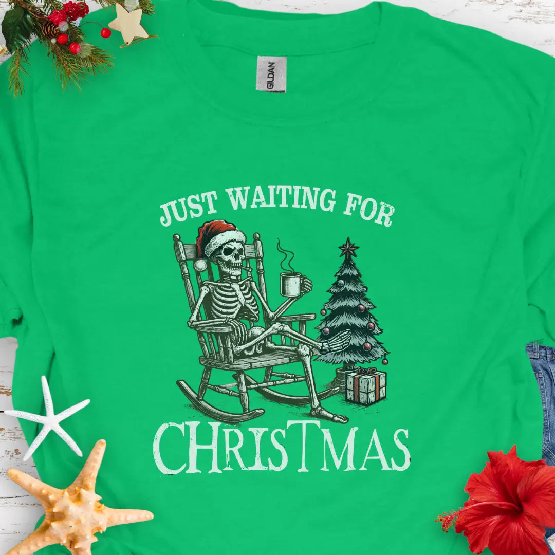 Christmas Skeleton T-shirt T-Shirt Kelly-Green-3XL Everythings Beachy