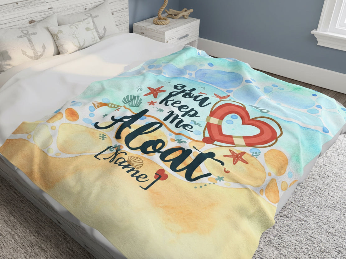 Keep Me Afloat Blanket ~ Personalized