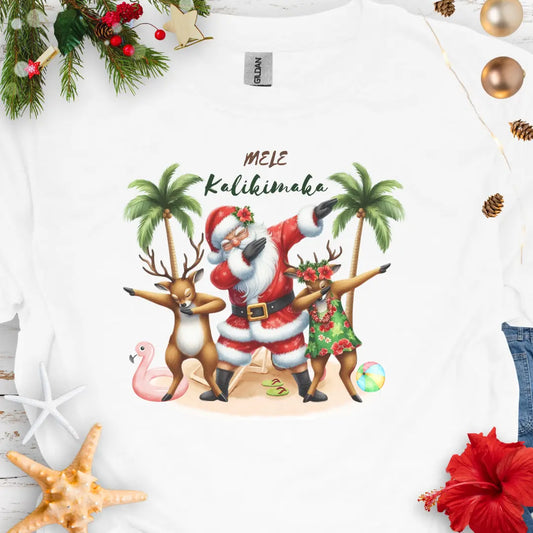 Mele Kalikimaka T-Shirt  T-Shirt White-5XL Everythings Beachy