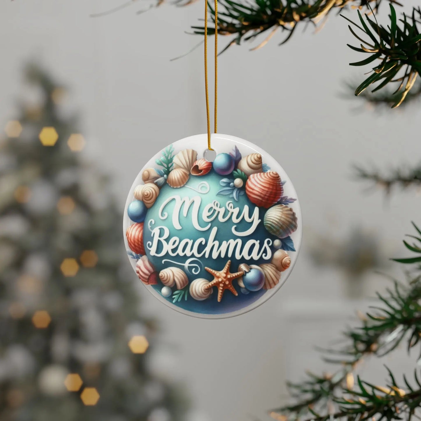 Merry Beachmas Christmas Ornaments Ornament Everythings Beachy
