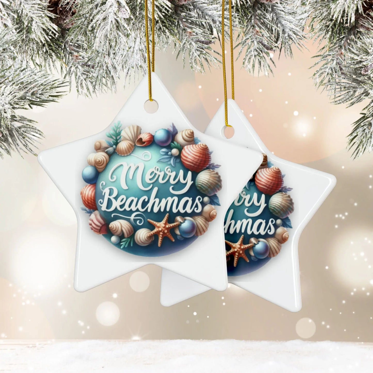 Merry Beachmas Christmas Ornaments Ornament Star-10-pcs Everythings Beachy