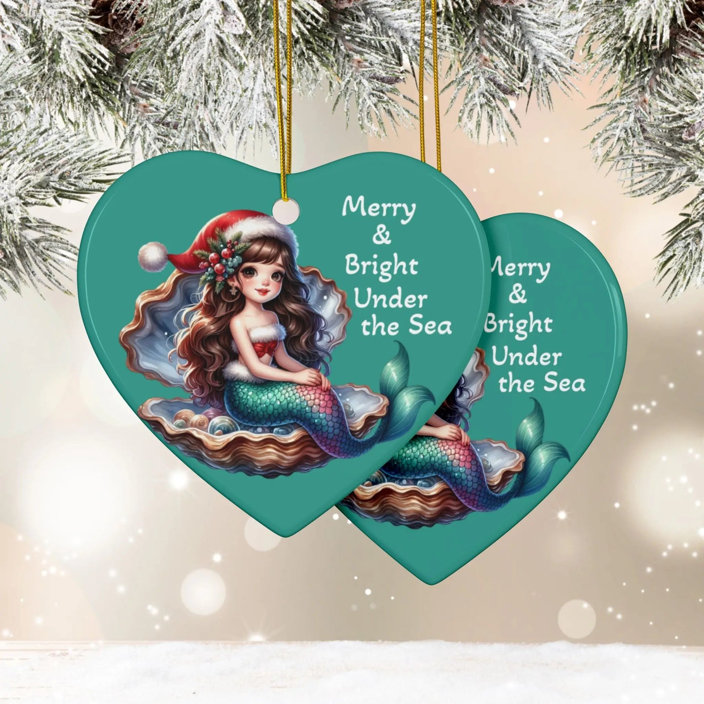 Merry & Bright Ornament Ornament Heart-10-pcs Everythings Beachy