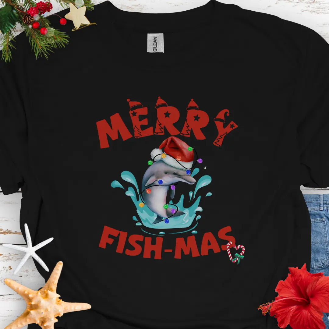 Merry Fish-mas T-Shirt T-Shirt Everythings Beachy