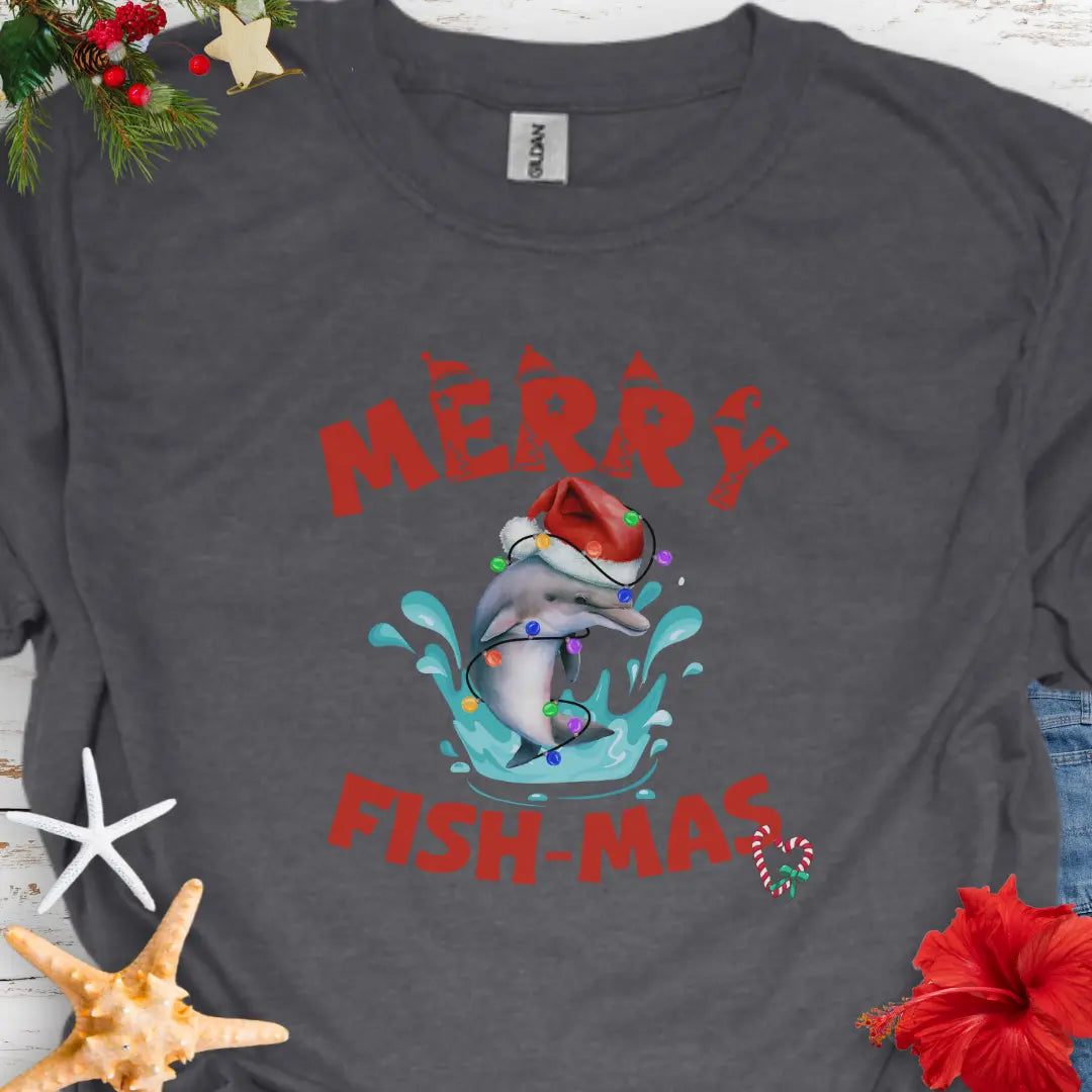 Merry Fish-mas T-Shirt T-Shirt Everythings Beachy