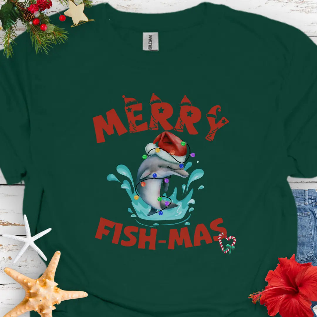 Merry Fish-mas T-Shirt T-Shirt Everythings Beachy
