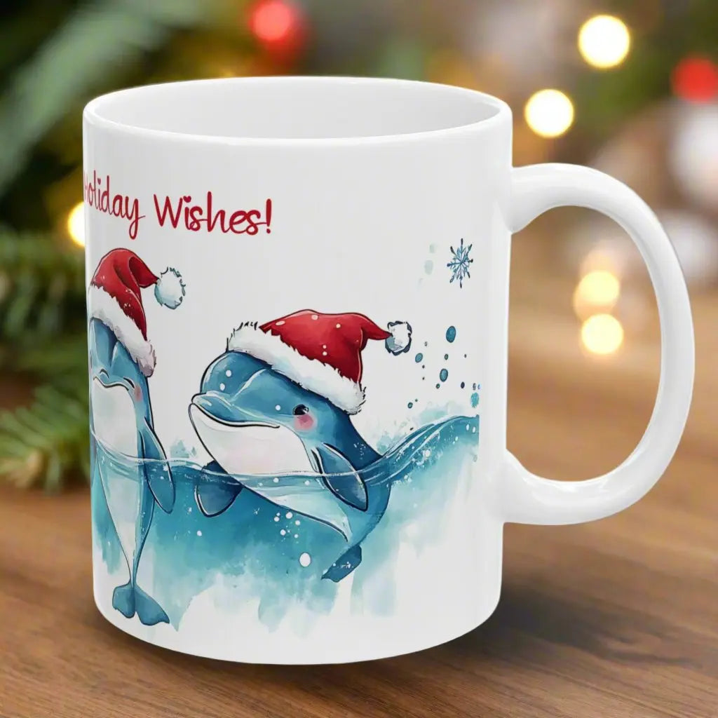 Merry Flippers Holiday Wishes Mug Mug Everythings Beachy
