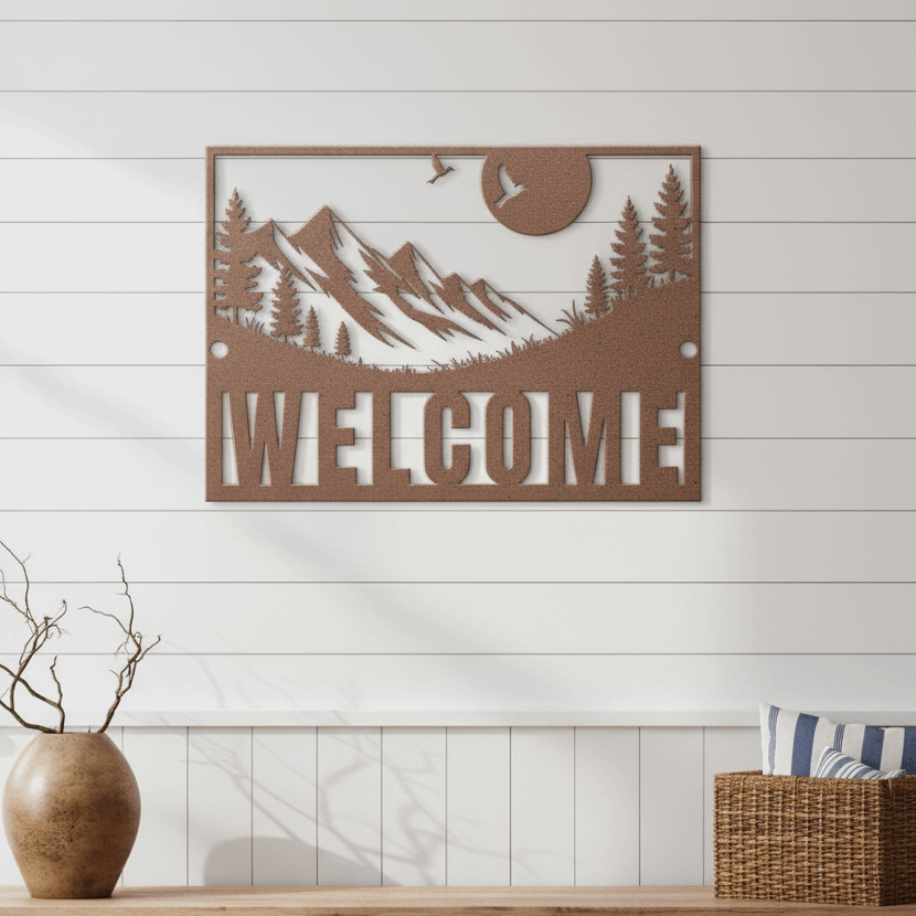 Mountain_Range_Welcome_Metal_Sign__Ru_Copper_Rustic_Hallway_Mockup.png