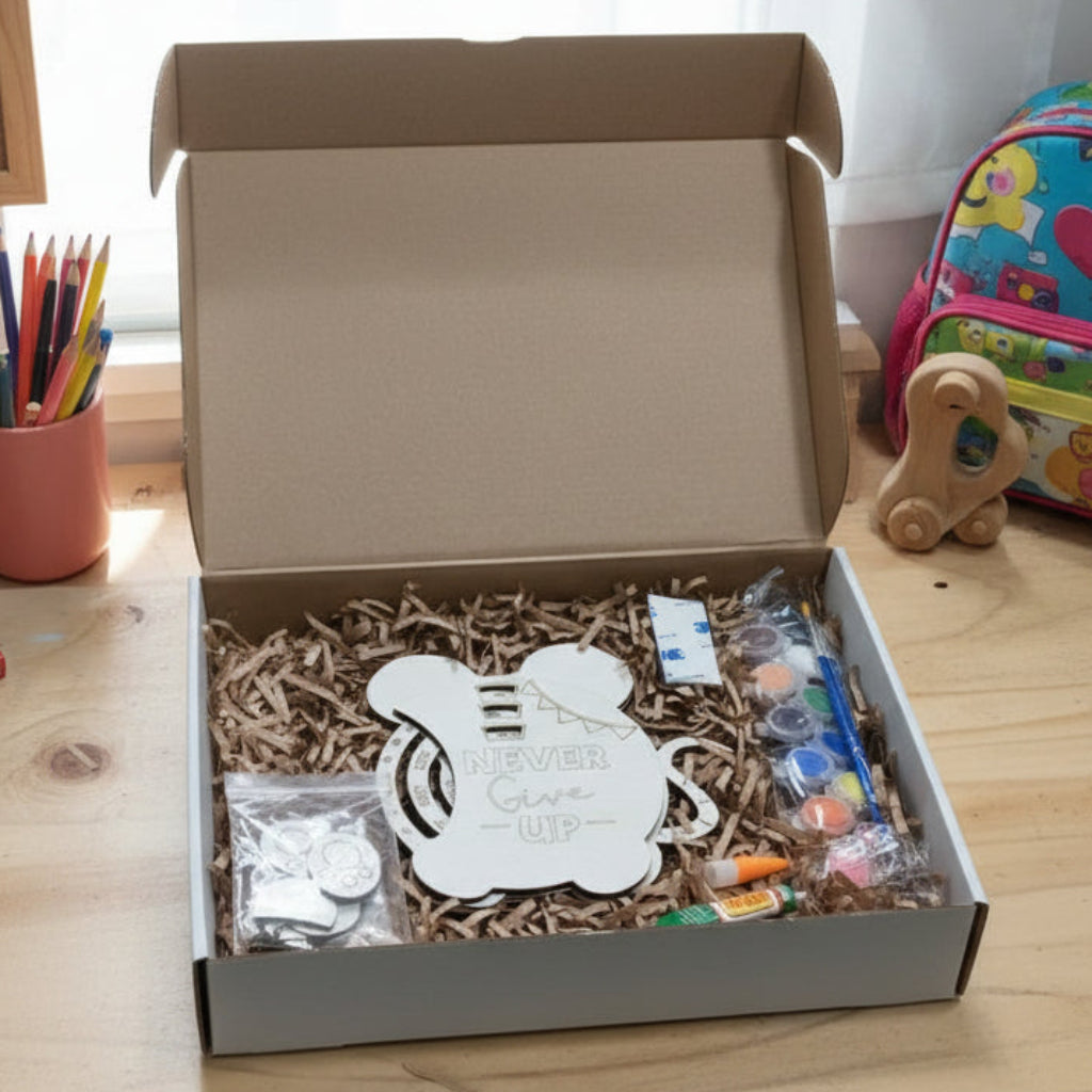 DIY mouse perpetual calendar assemble and paint kit for children.