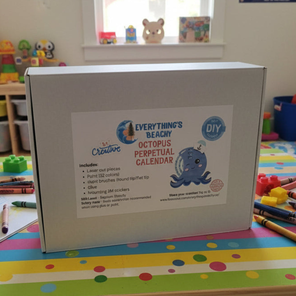 DIY Octopus Perpetual Calendar DIY paint kit.