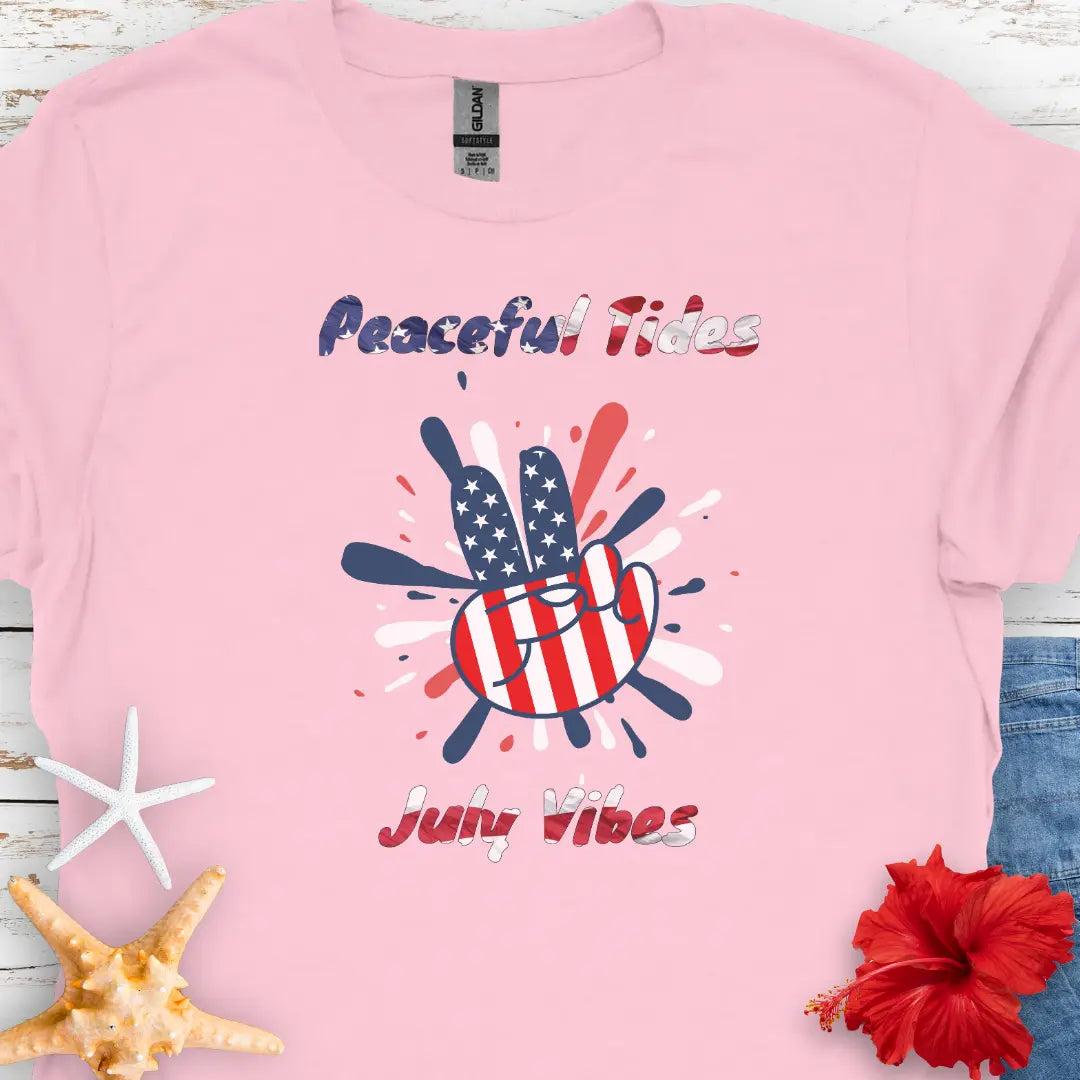 Peaceful Tides T-shirt T-Shirt Light-Pink-3XL Everythings Beachy