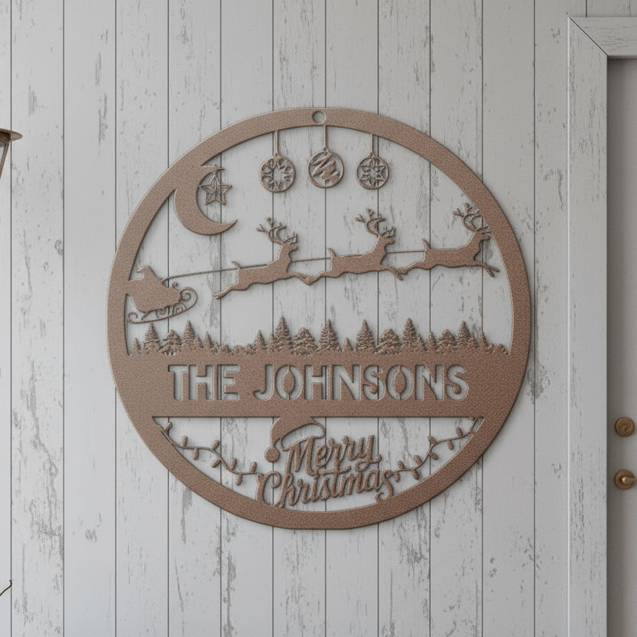 Personalized_Merry_Christmas_Metal_Sign__Copper_Rustic_Hallway_Mockup.png