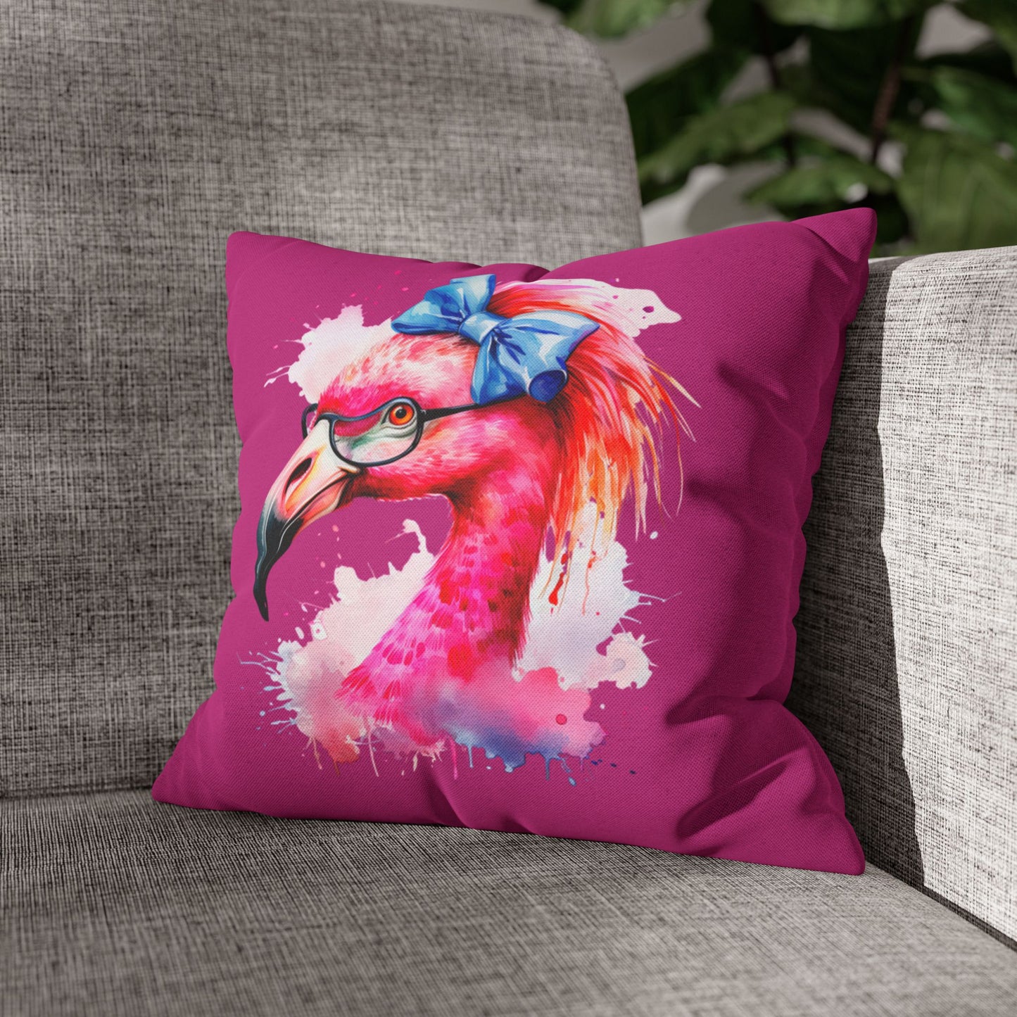 Glam Flamingo Pillow Cover