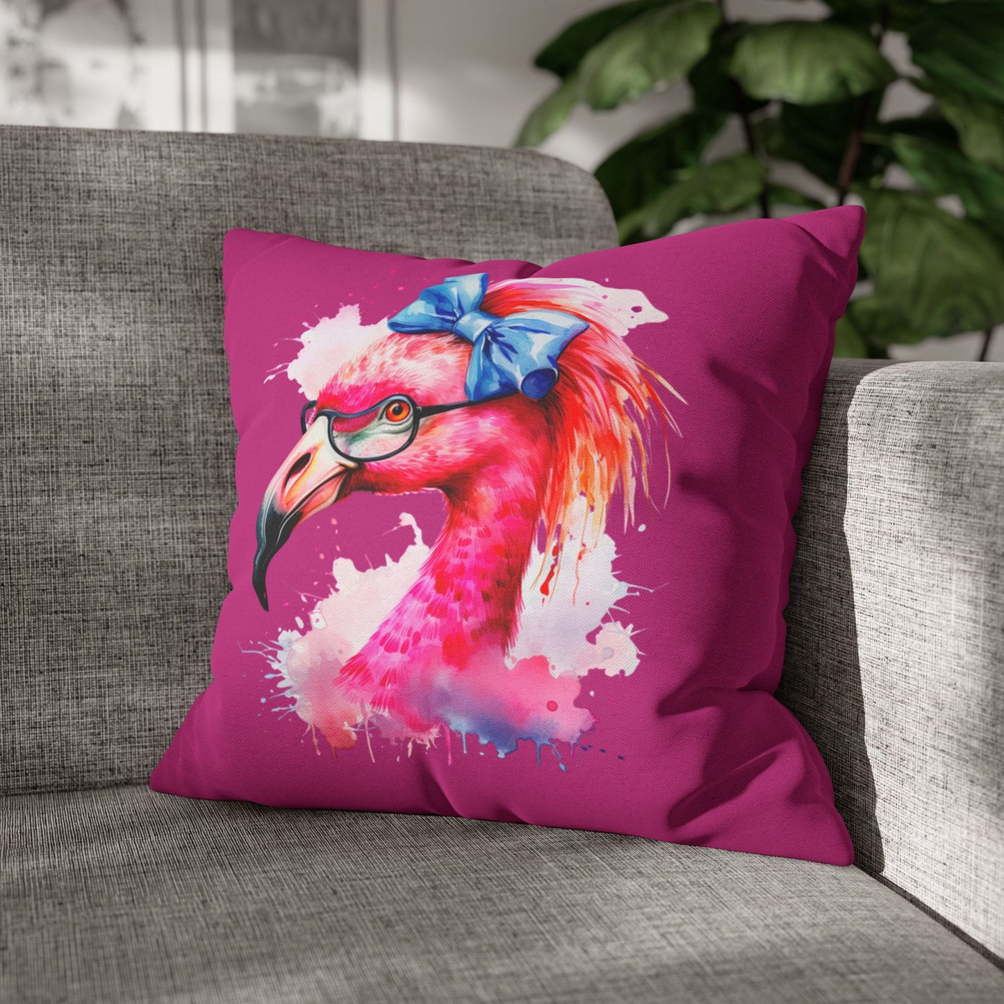 Glam Flamingo Pillow Cover