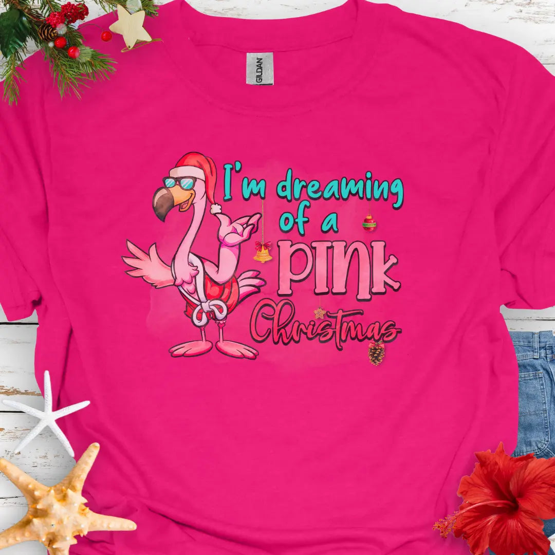 Dreaming Pink Christmas T-Shirt T-Shirt Antique-Heliconia-3XL Everythings Beachy