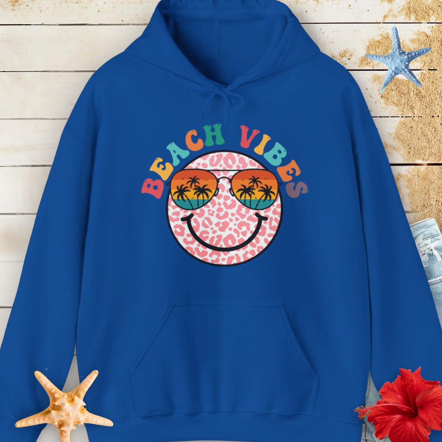 Beach Vibes Hoodie Hoodie Royal-5XL Everythings Beachy
