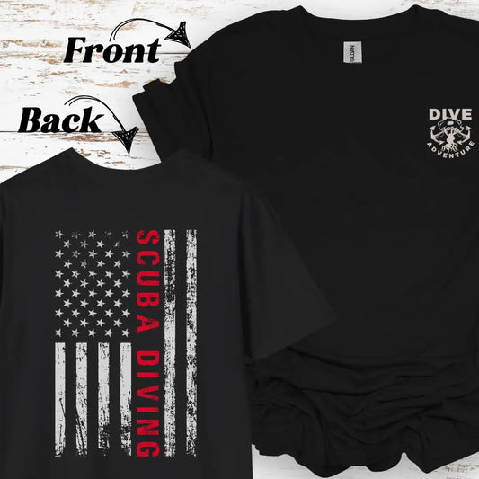 Scuba Diving Adventure T-Shirt (front-back)  T-Shirt 3XL-Black Everythings Beachy