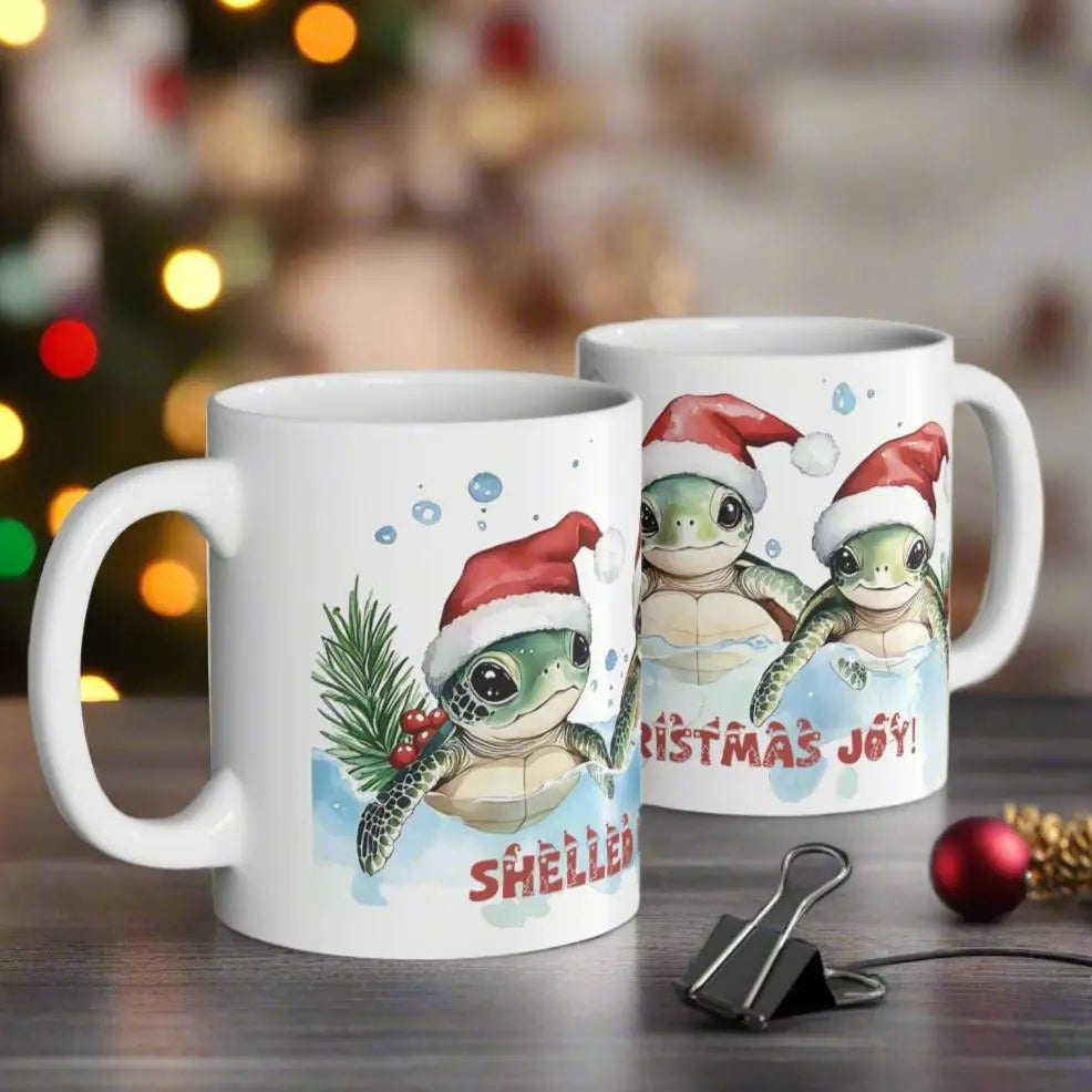 Sea Turtles Shelled Christmas Mug Mug Everythings Beachy